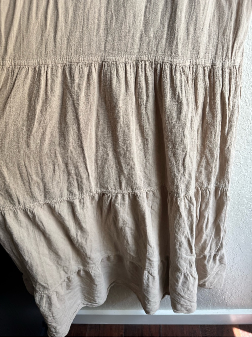 Sleeveless V-Neck Maxi Dress in Light Beige - Picture 2 of 5